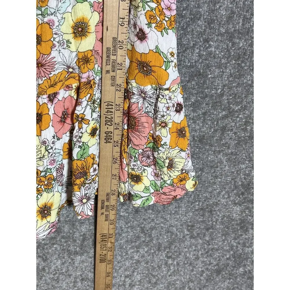 Raisins Floral Textured Tavarua Dress Swimsuit Coverup Womens Juniors Size Small